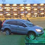 A unnamed suspect drove this stolen car onto a Topgolf driving range in Georgia on Thursday.