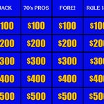 No, these aren't actual Jeopardy! categories. But a golfer can dare to dream, right?
