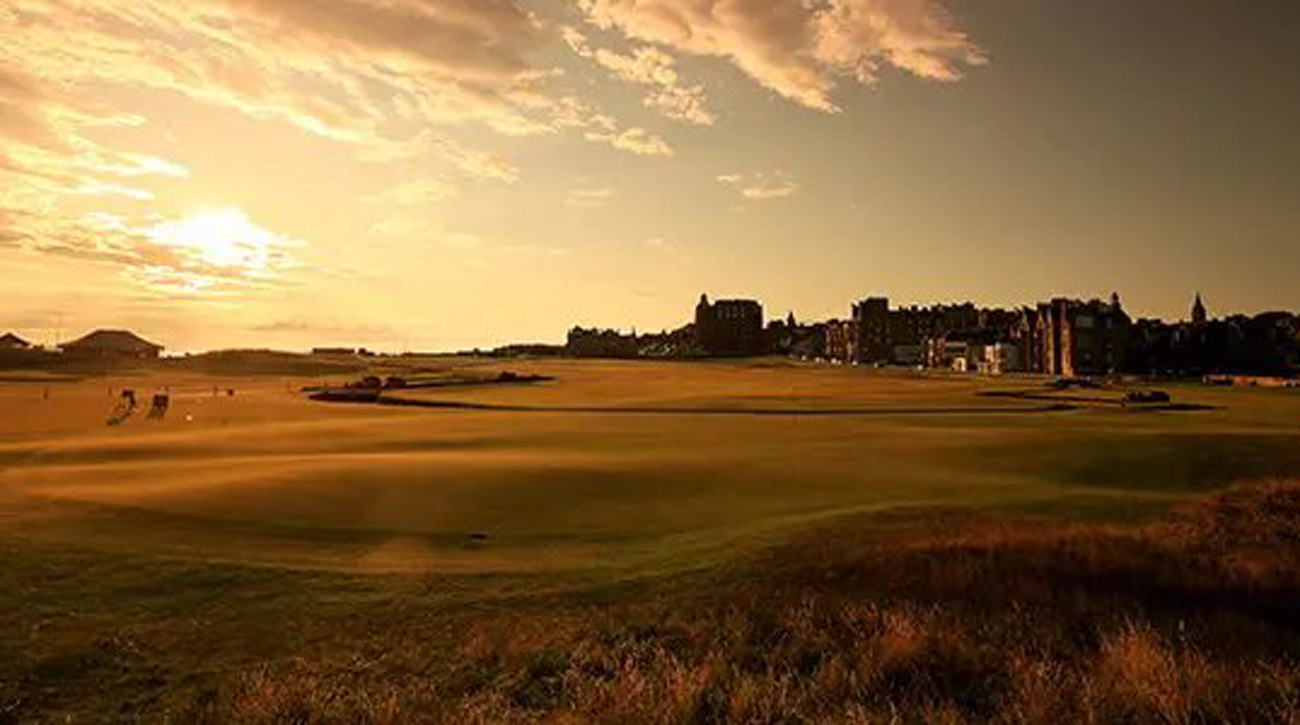 The first hole on the Old Course at St. Andrews.
