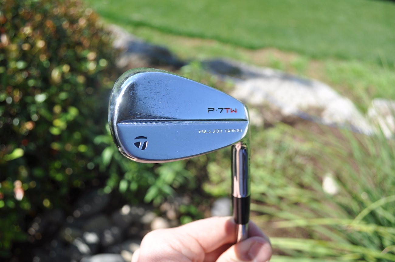 Tiger Woods' TaylorMade P7TW irons.