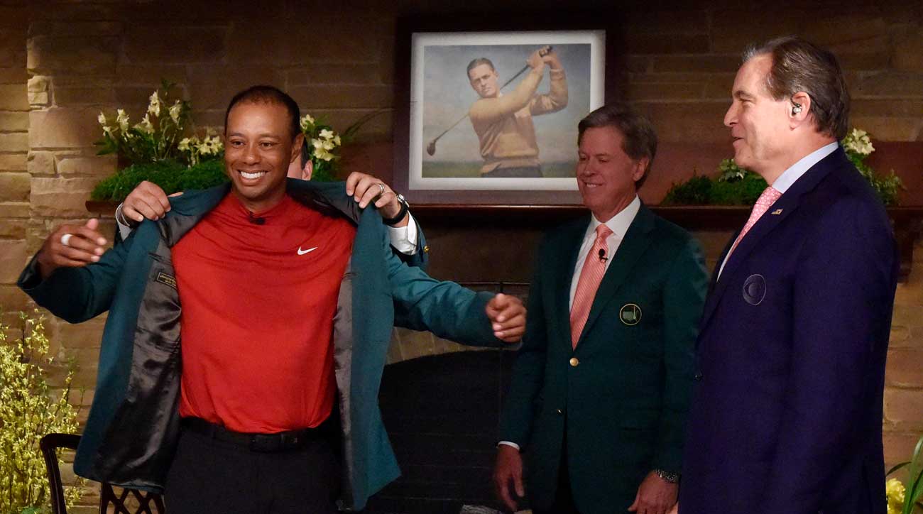 Tiger Woods in Butler Cabin. It's a sight we've now seen five times.
