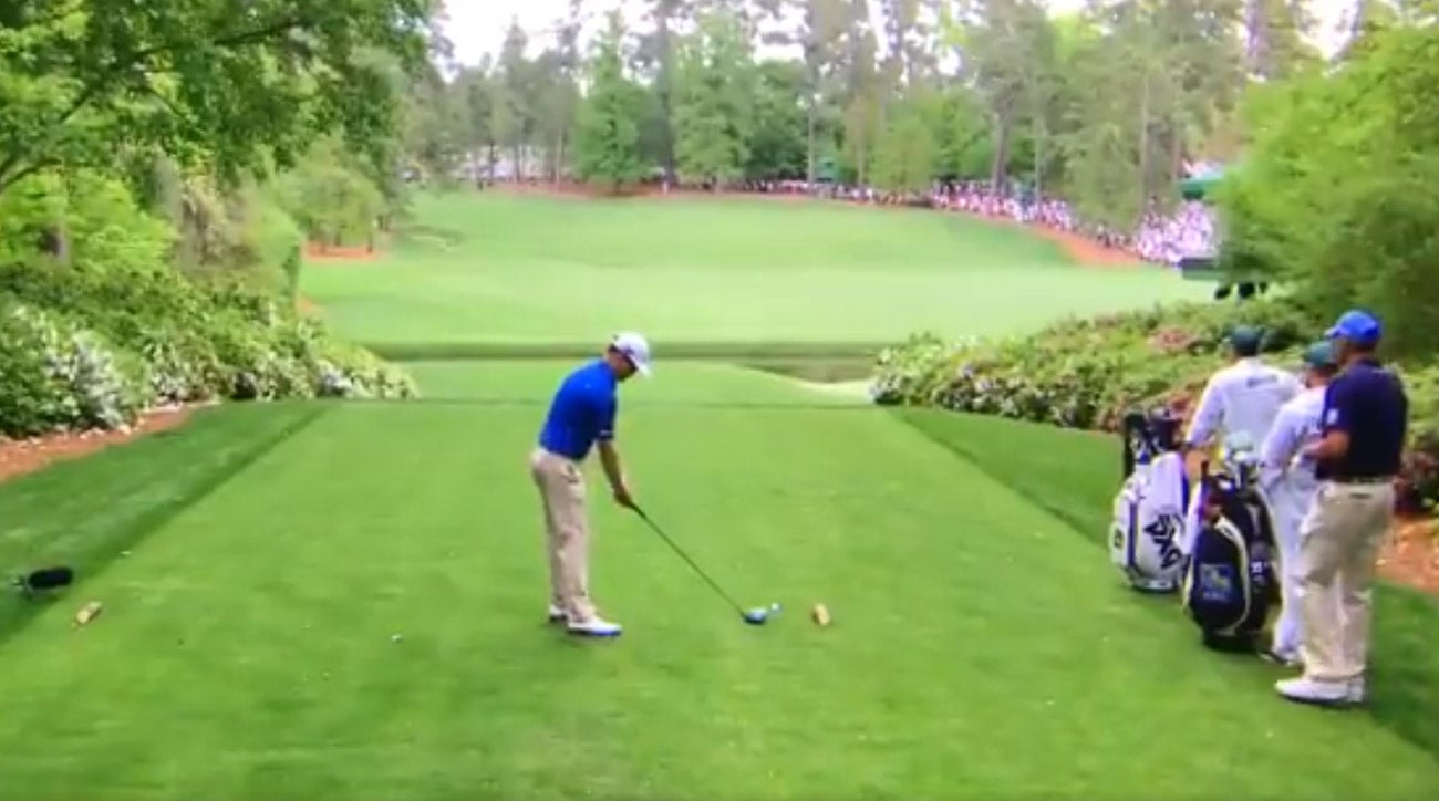 Zach Johnson on the 13th tee Friday at the 2019 Masters