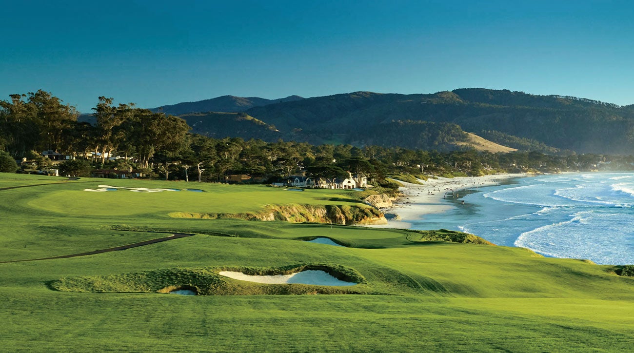 The ninth and 10th holes at Pebble Beach.