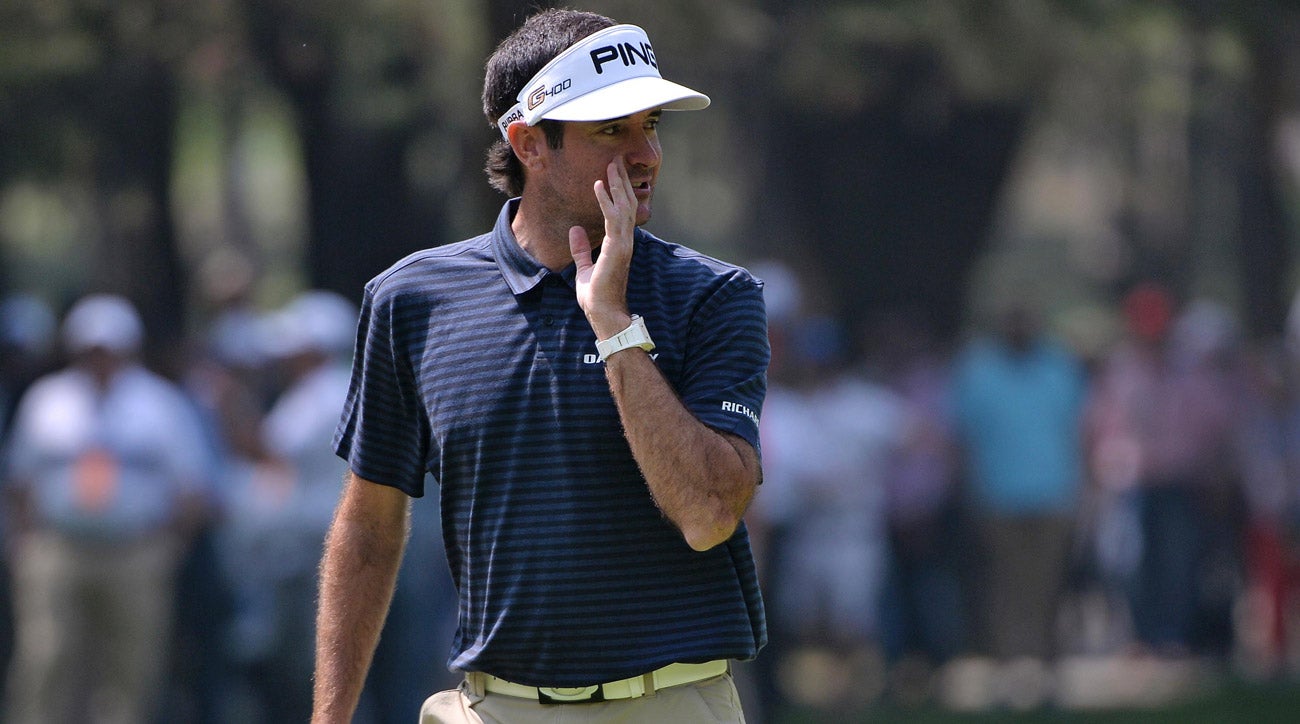 Bubba Watson pictured during a round with Phil Mickelson
