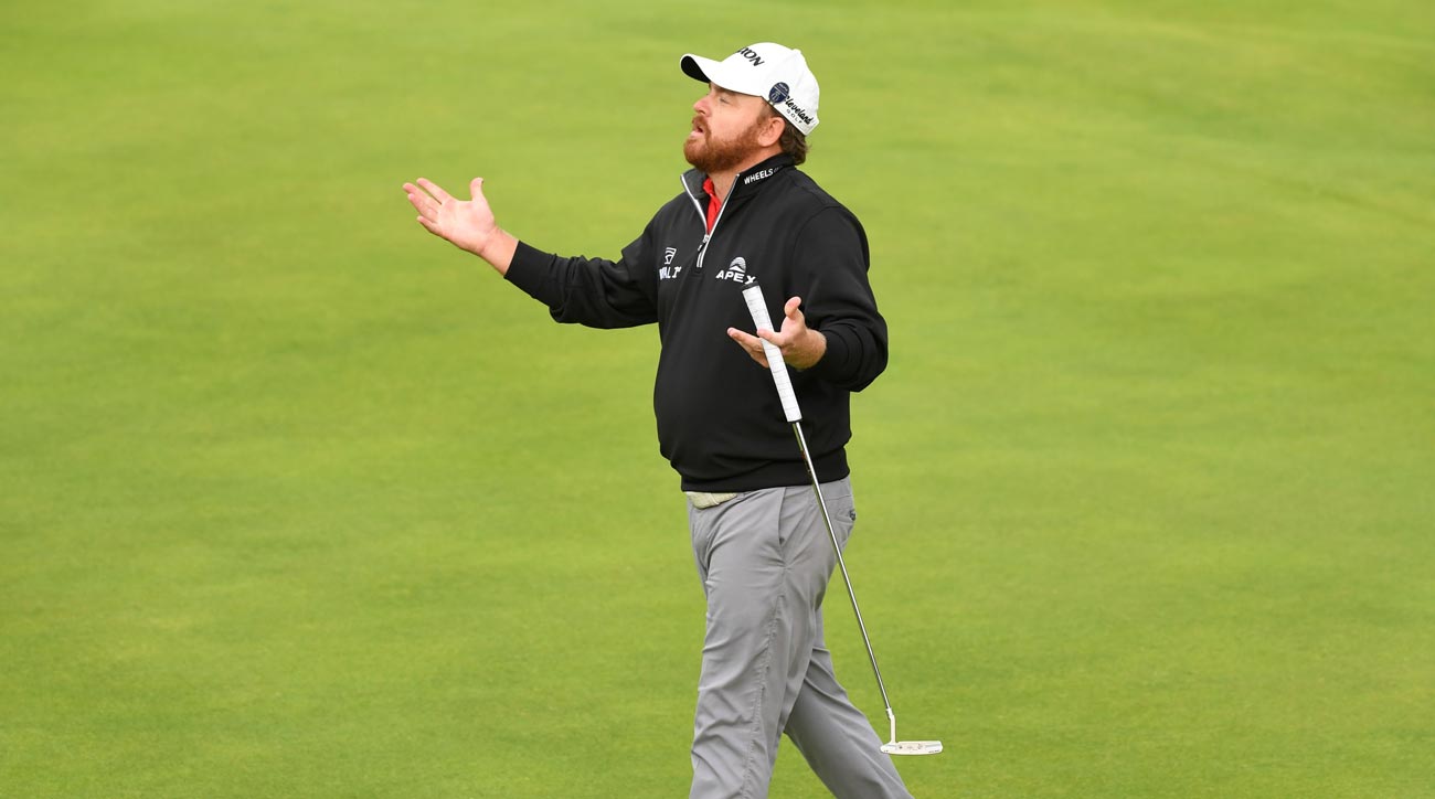 J.B. Holmes pictured after completing the third round of the 2019 Open Championship.