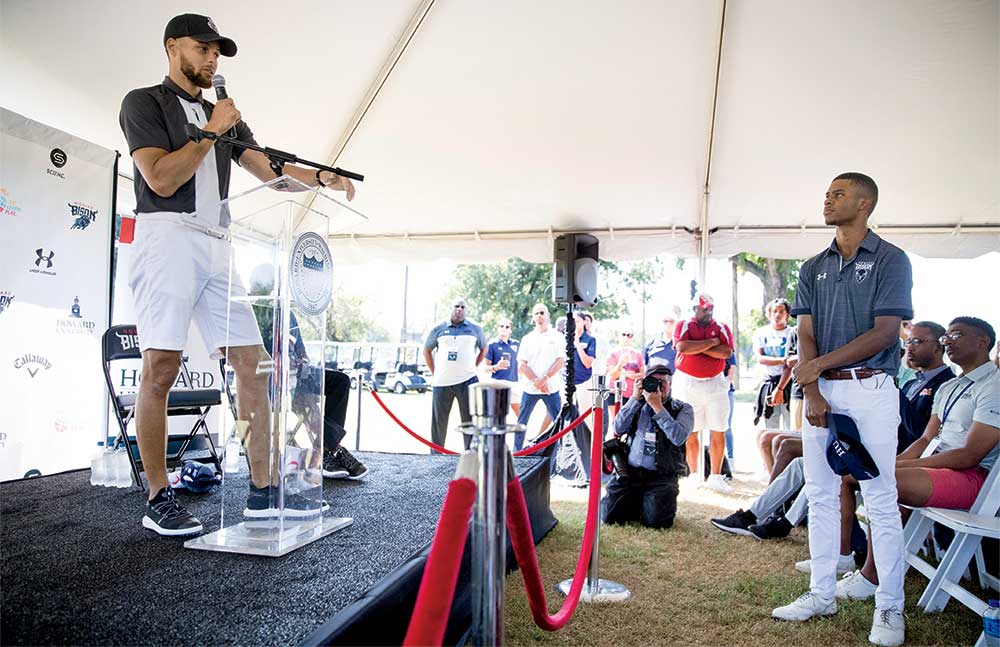 At his Howard University presser, Curry shared the spotlight with young Otis Ferguson