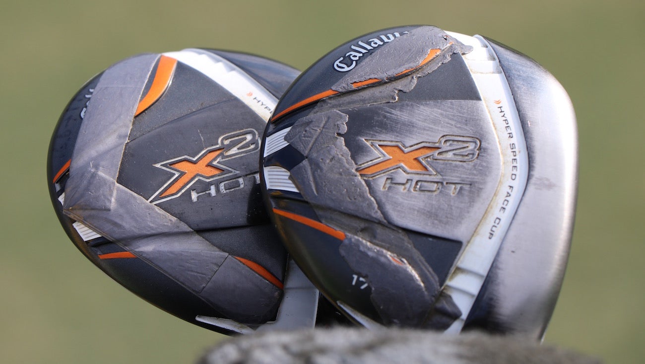 Jonathan Byrd places lead tape on the rear portion of his fairway woods for a higher launch and more forgiveness.