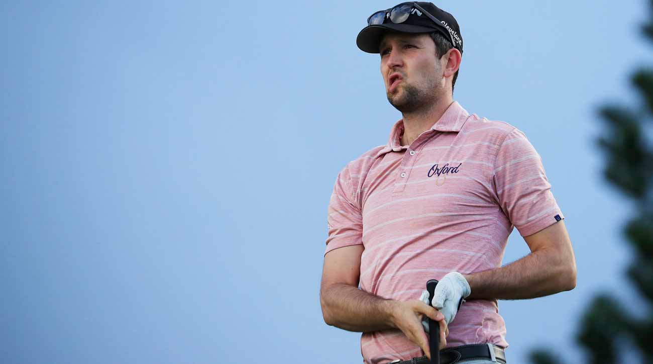 Martin Trainer stares down a tee shot at the Sentry Tournament of Champions.