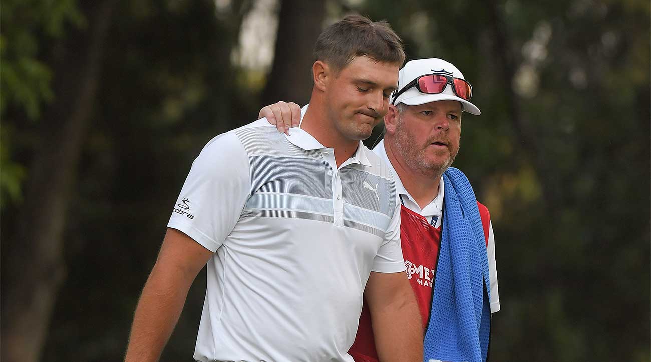 Bryson DeChambeau walks off the green after the final round of the WGC-Mexico.