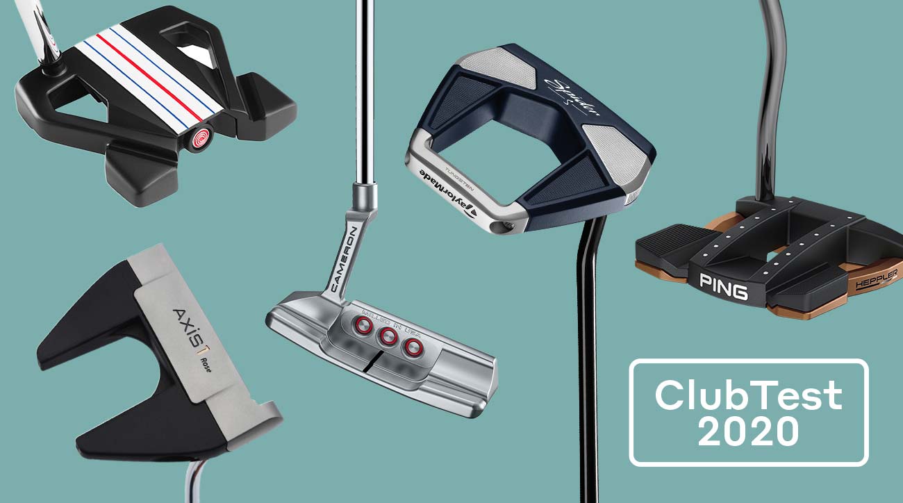 Five golf putters