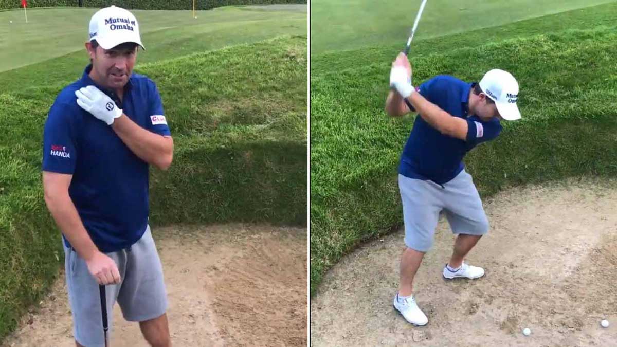 Padraig Harrington gives bunker lesson