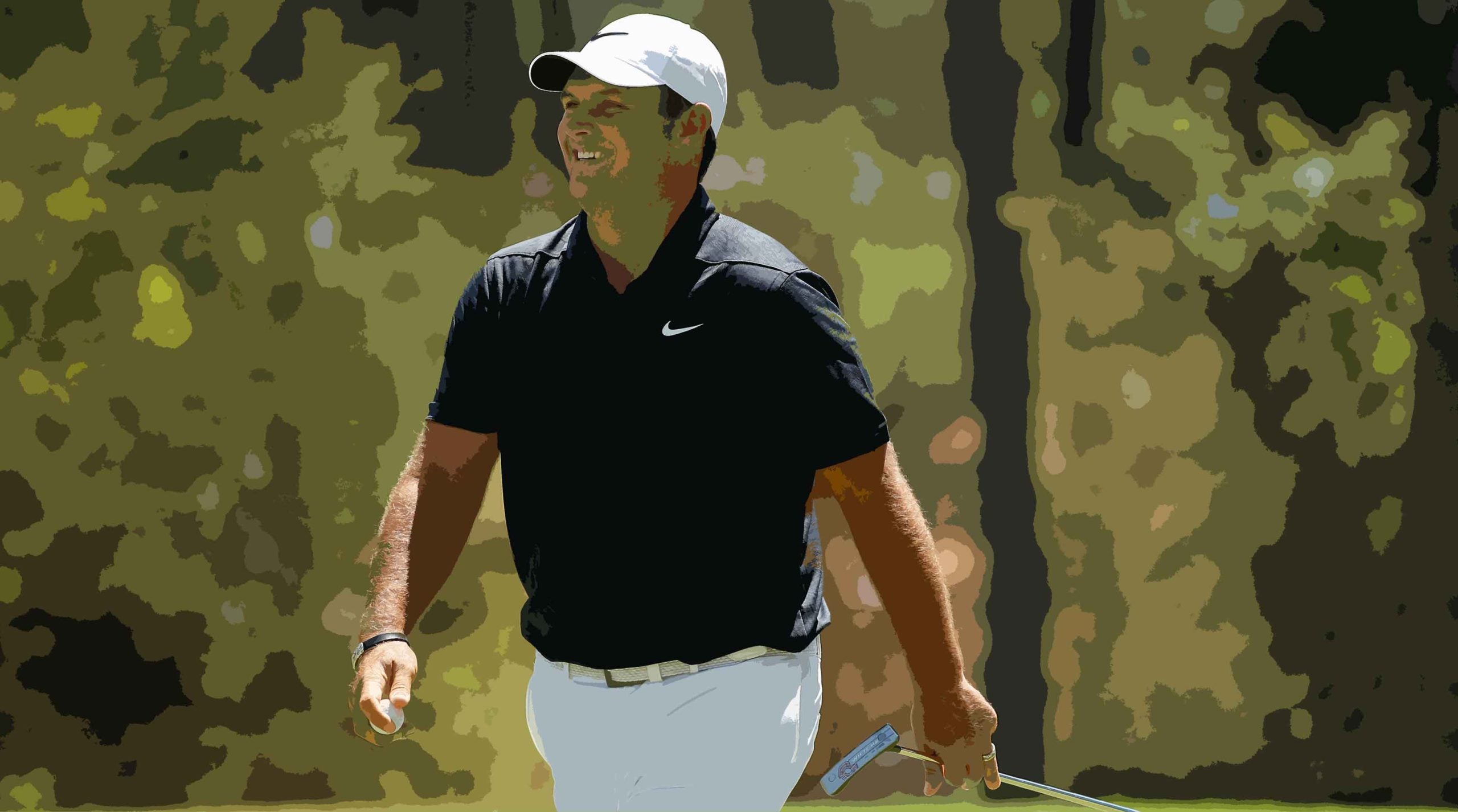 Reed was all smiles on the eve of the 2020 Masters.