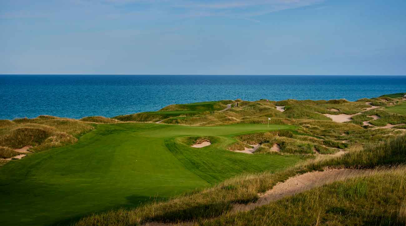 14th hole at whistling straits golf course