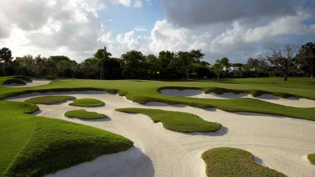 greenside bunkers at par-5 16th
