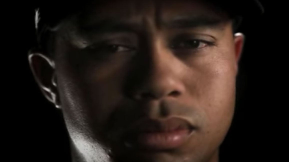 tiger woods swing portrait commercial