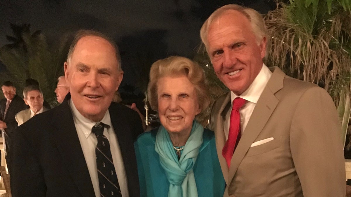 Pete Dye, Alice Dye and Greg Norman.