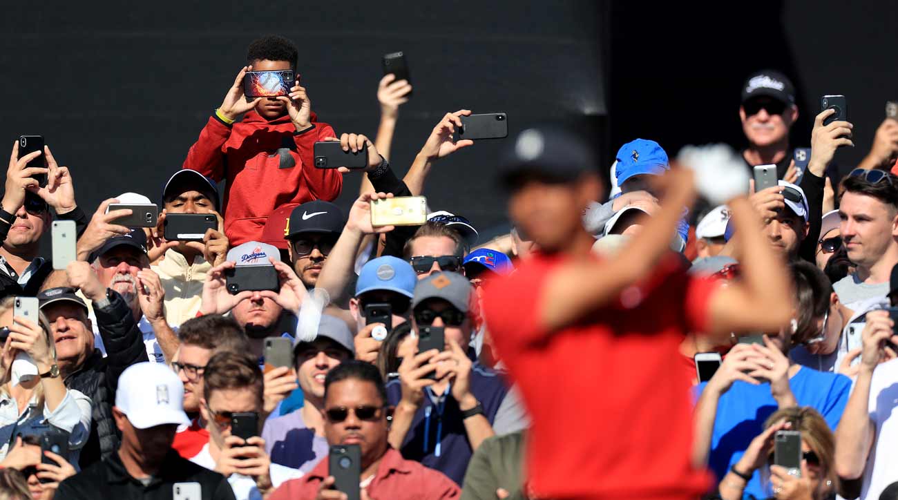 Tiger Woods is used to having plenty of eyeballs on him.