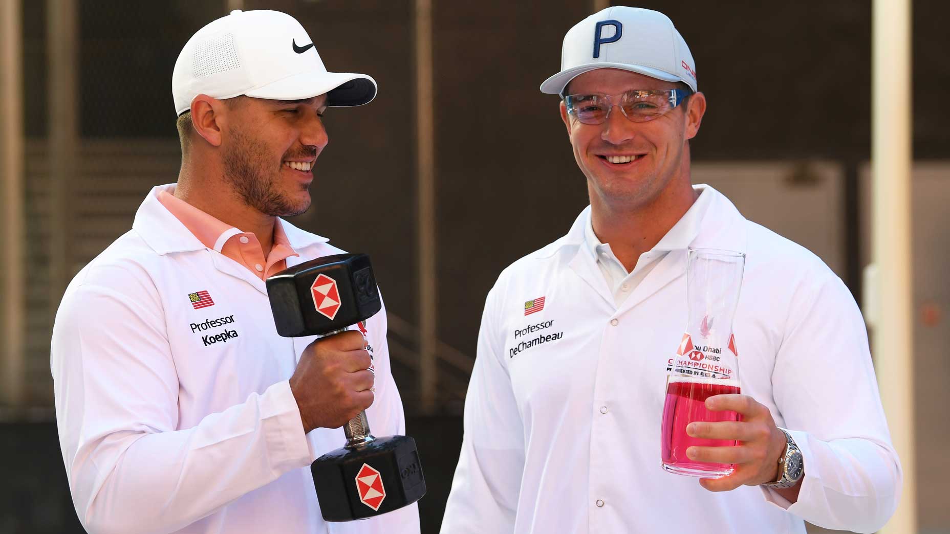 Pro golfers Brooks Koepka and Bryson DeChambeau