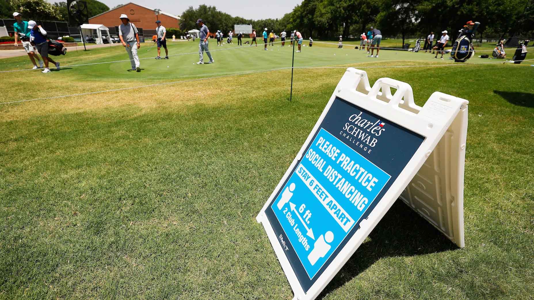 Sign at Charles Schwab Challenge