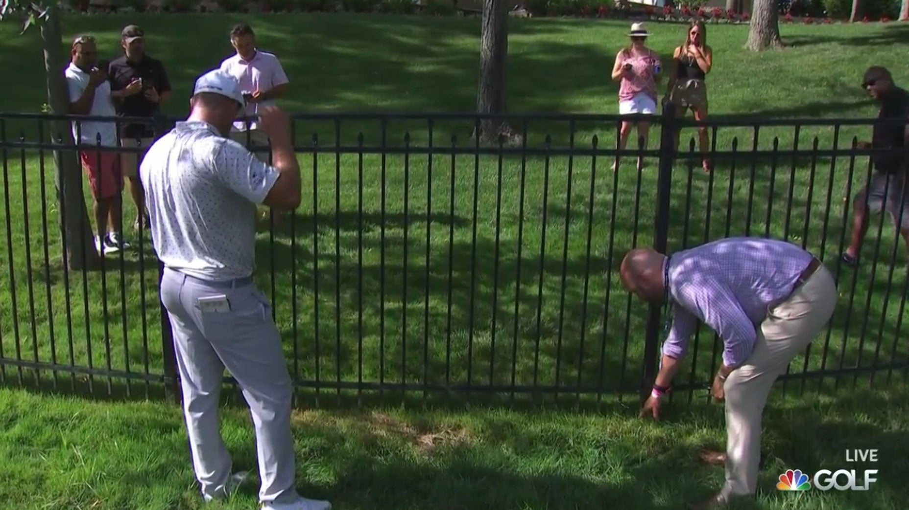 Bryson DeChambeau ran into a spot of bother at No. 15 at the Memorial.