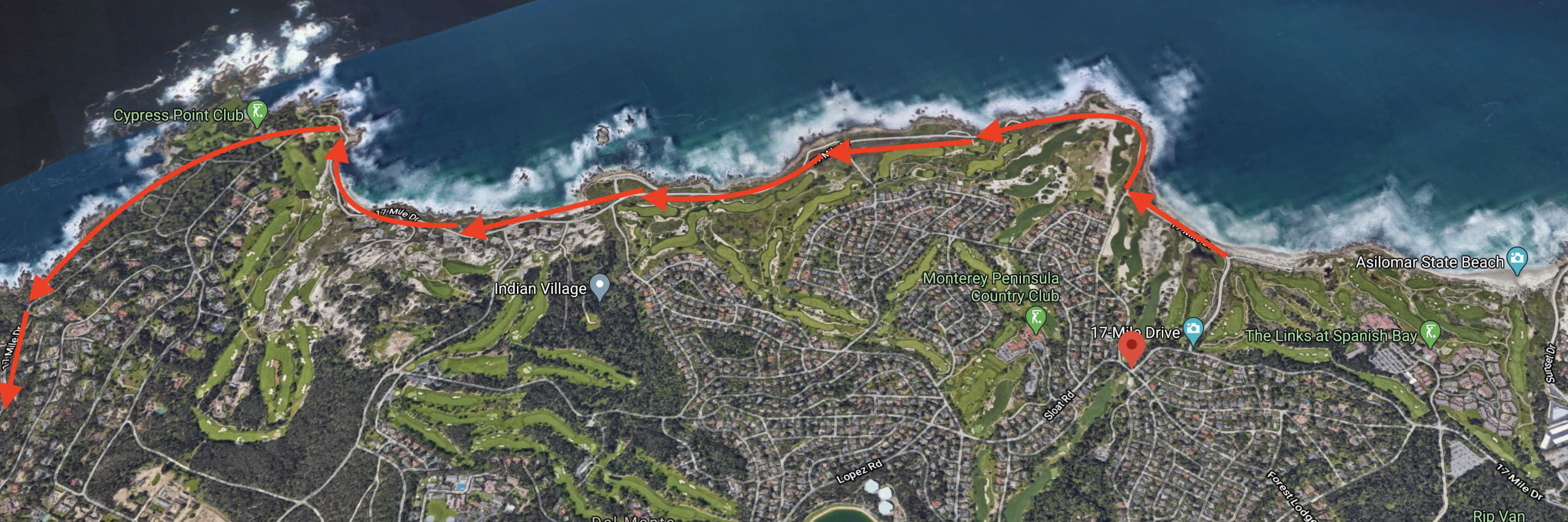 17-Mile Drive running loop