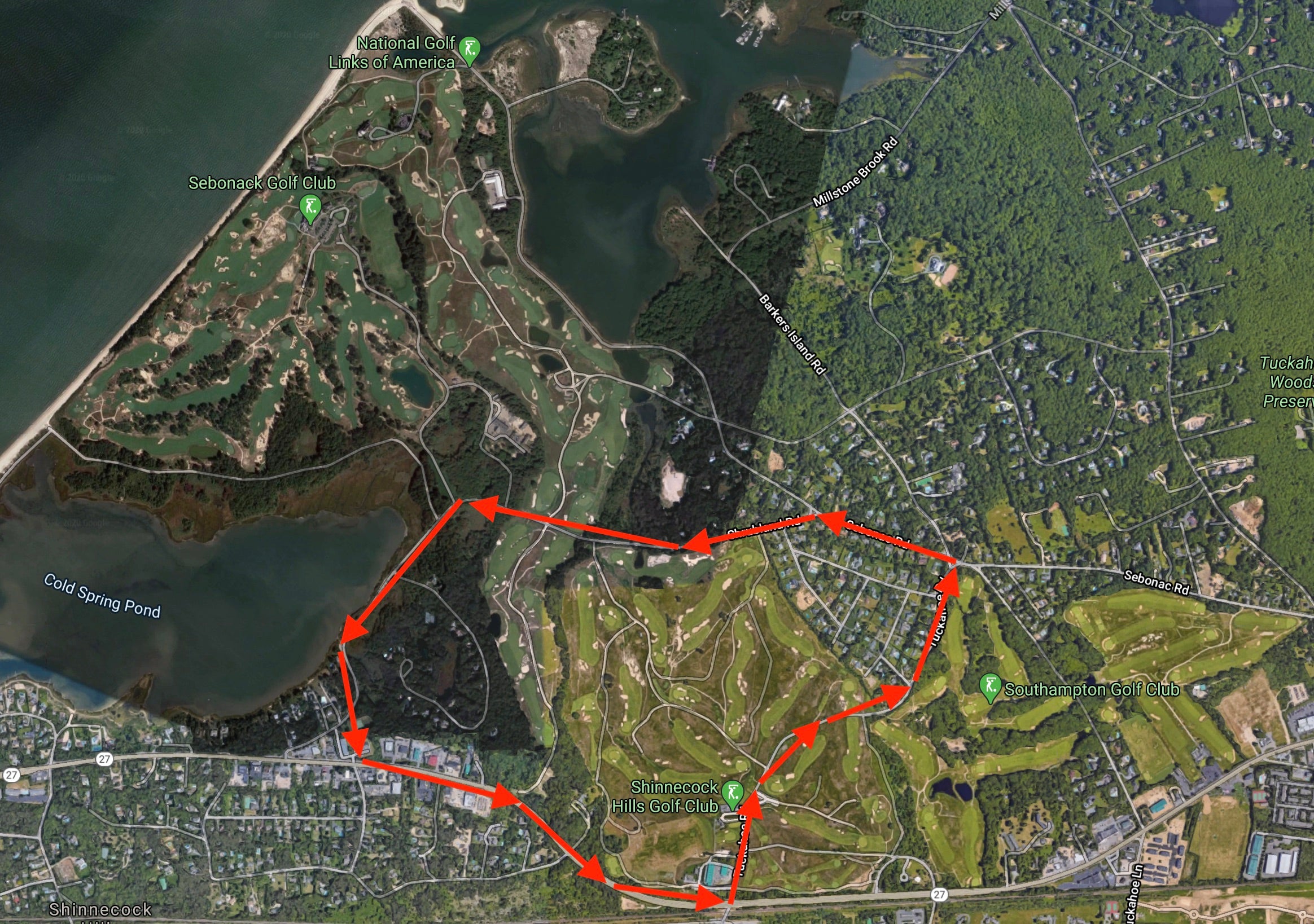 shinnecock running loop