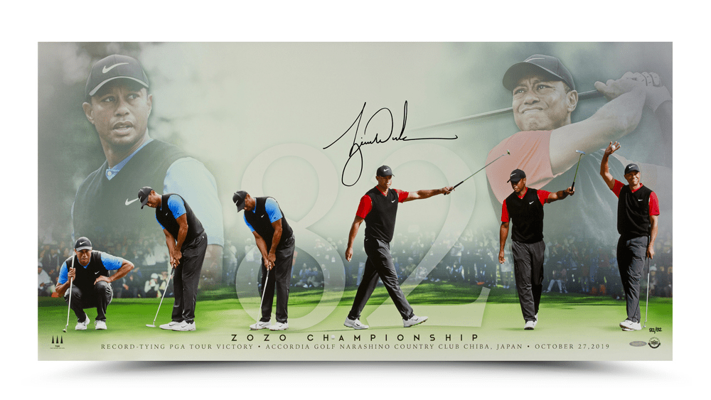 tiger woods signed card