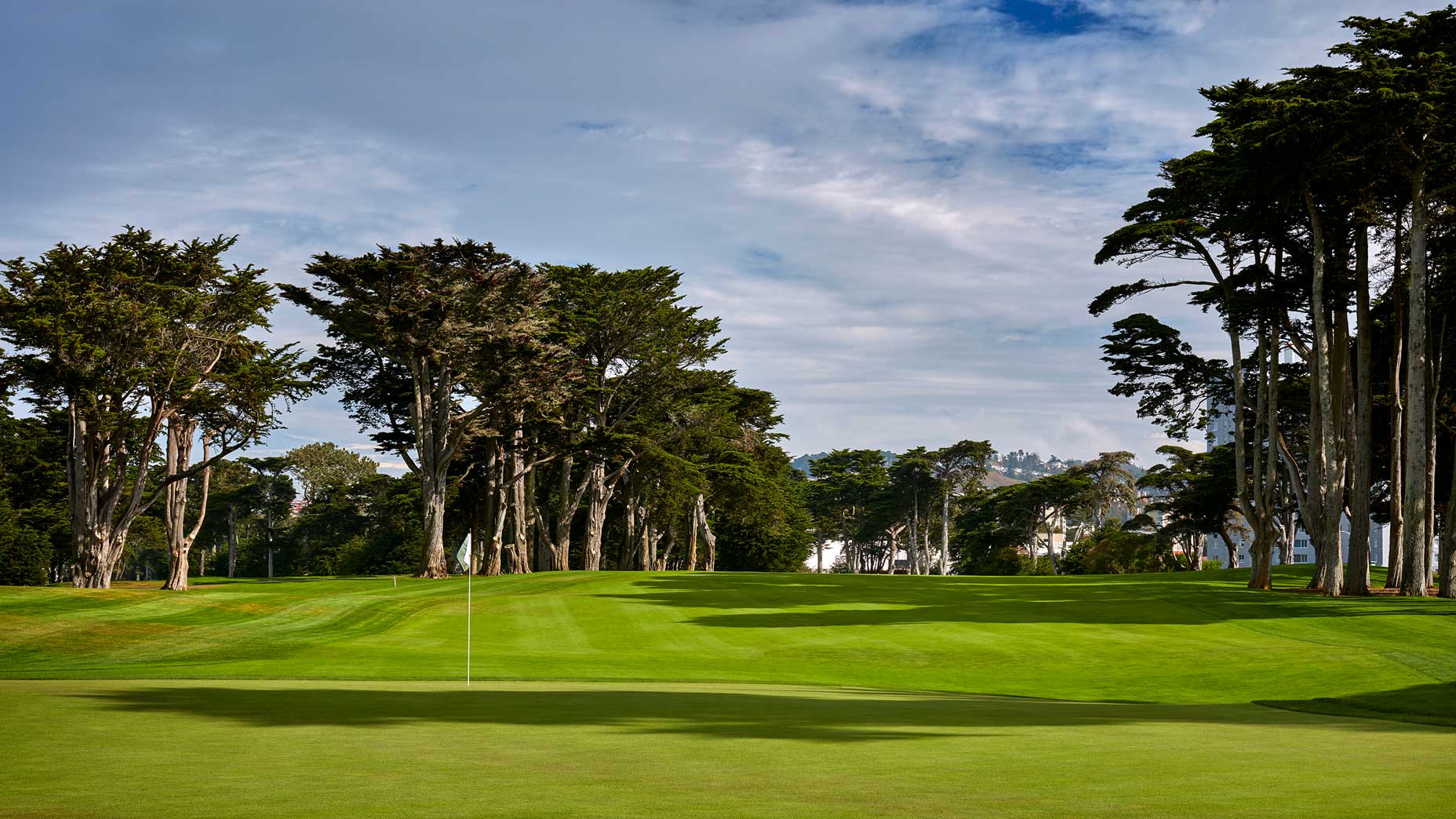 The 472-yard, par-4 13th hole at TPC Harding Park in 2018.