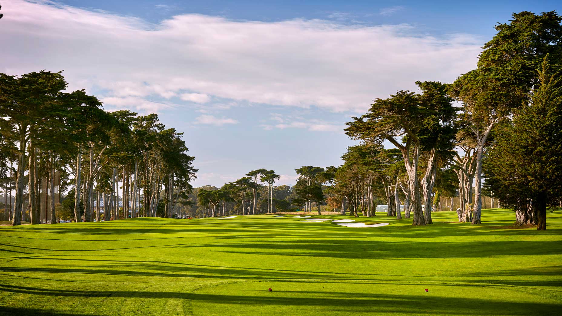 The 515-yard, par-4 9th hole at TPC Harding Park in 2018.