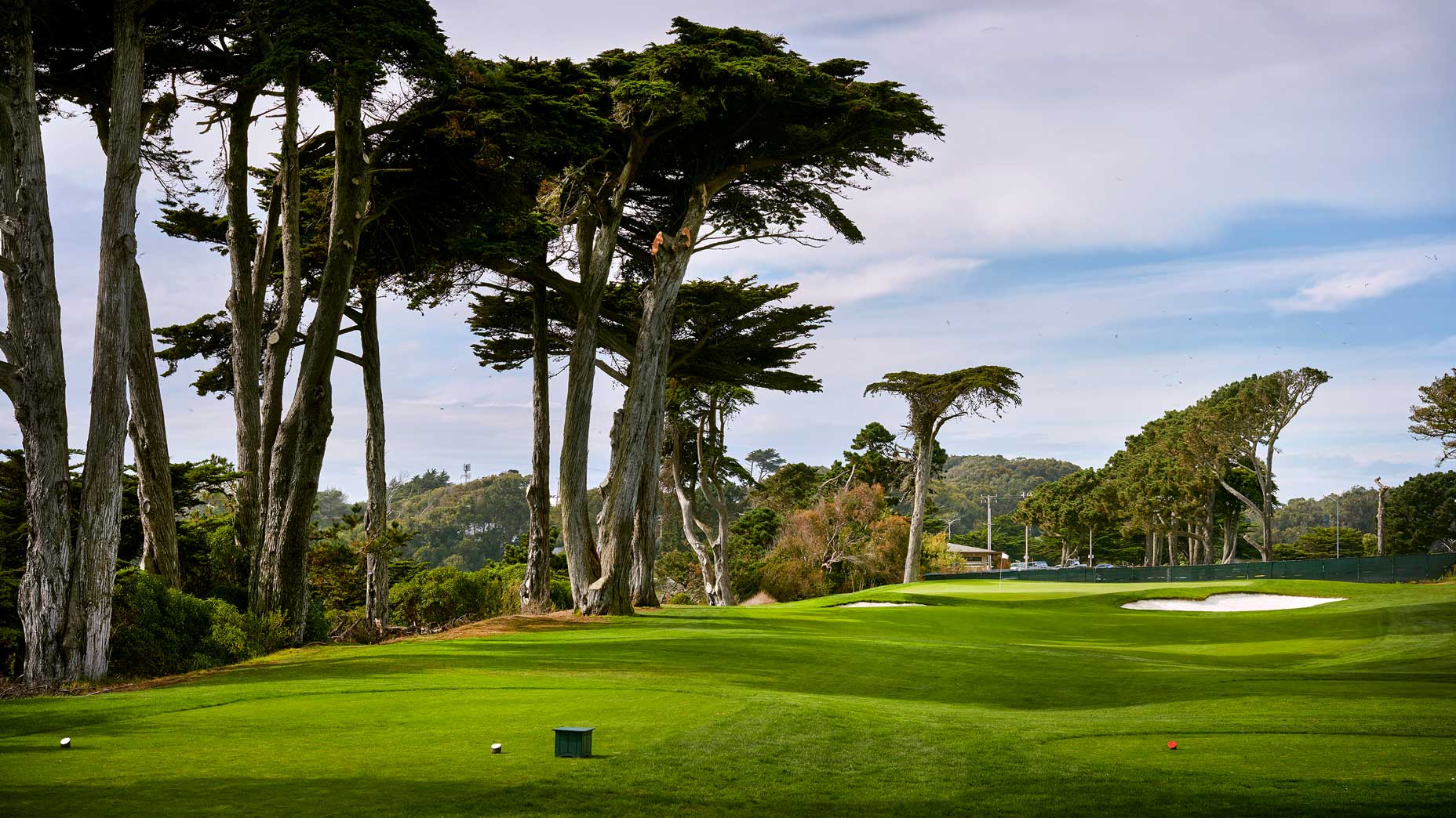 The 171-yard, par-3 17th hole at TPC Harding Park in 2018.