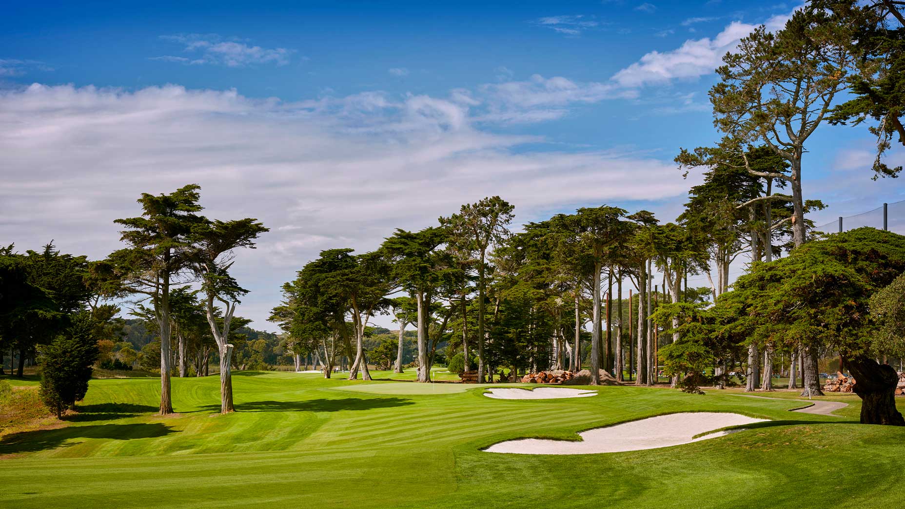 The 401-yard, par-4 15th hole at TPC Harding Park in 2018.