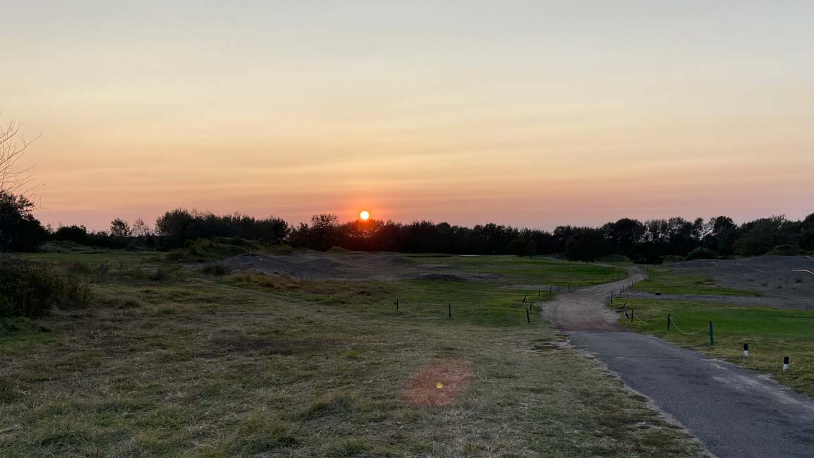 sunset at marine park