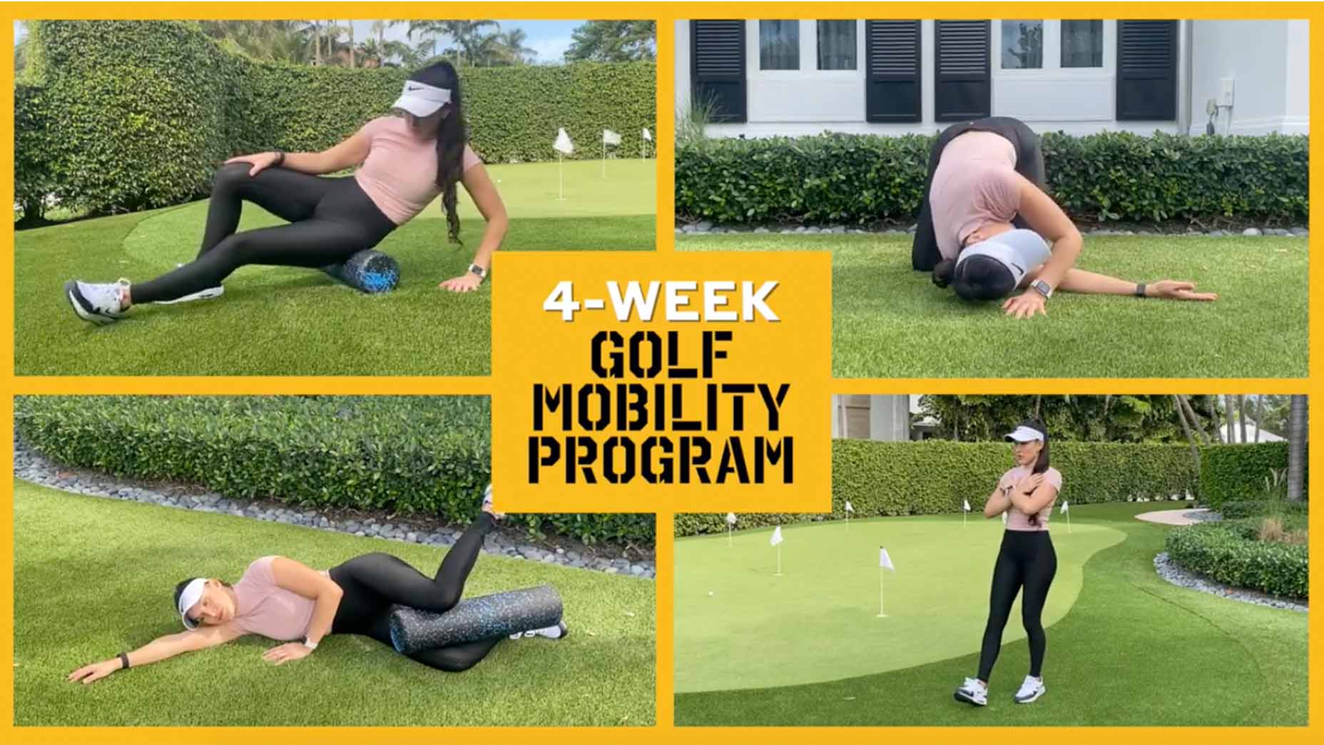 Hip mobility is key to a powerful golf swing.