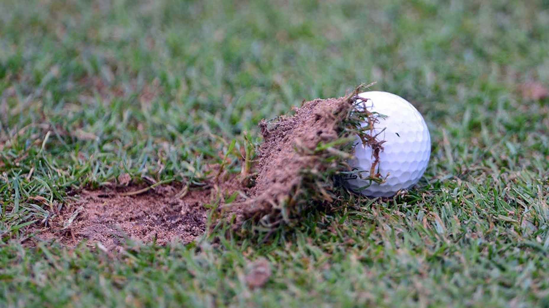 divot on ball