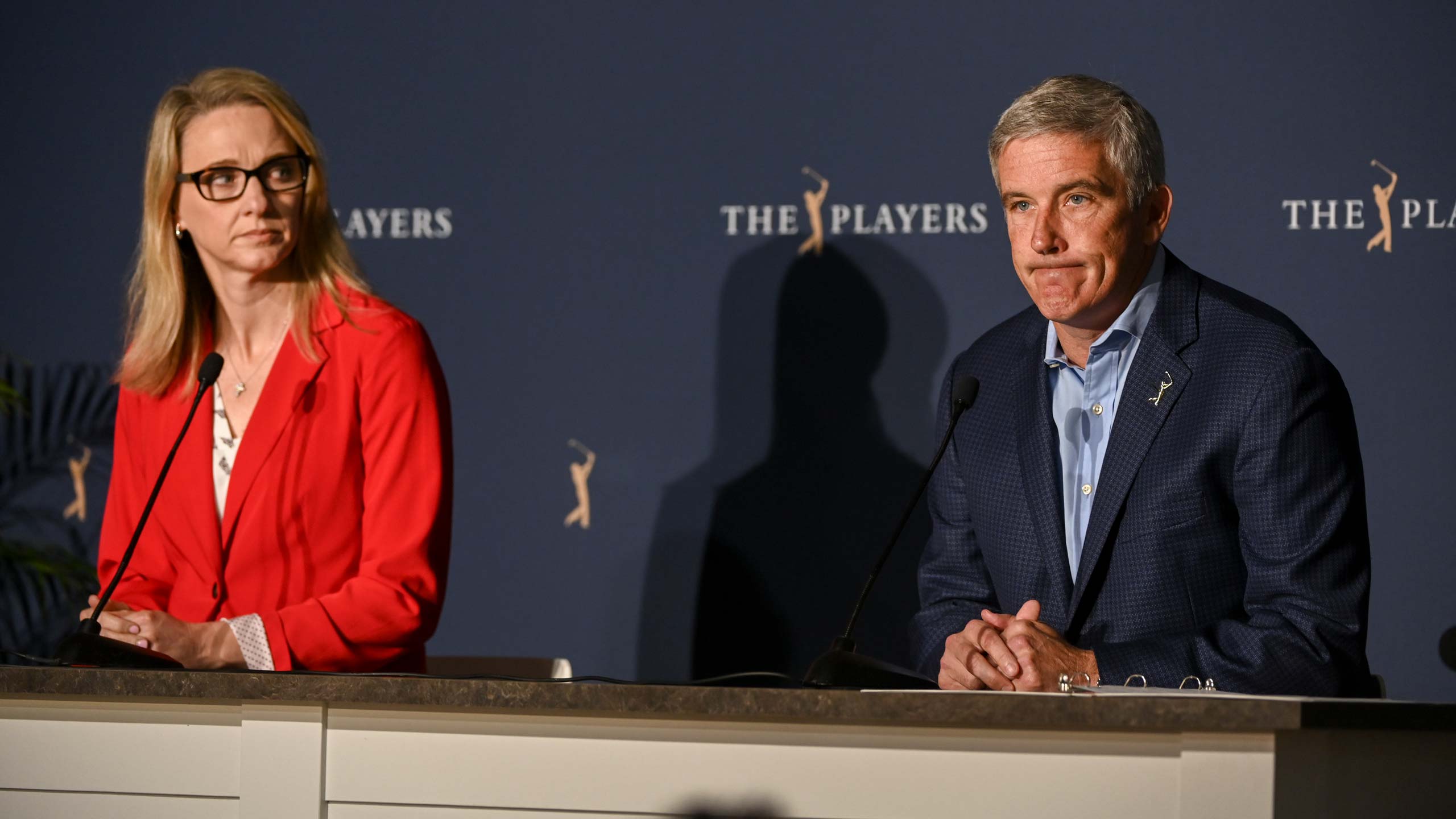 jay monahan speaks to the media