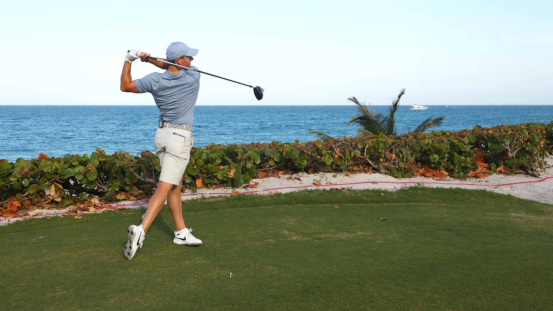Rory McIlroy at the Seminole skins match.