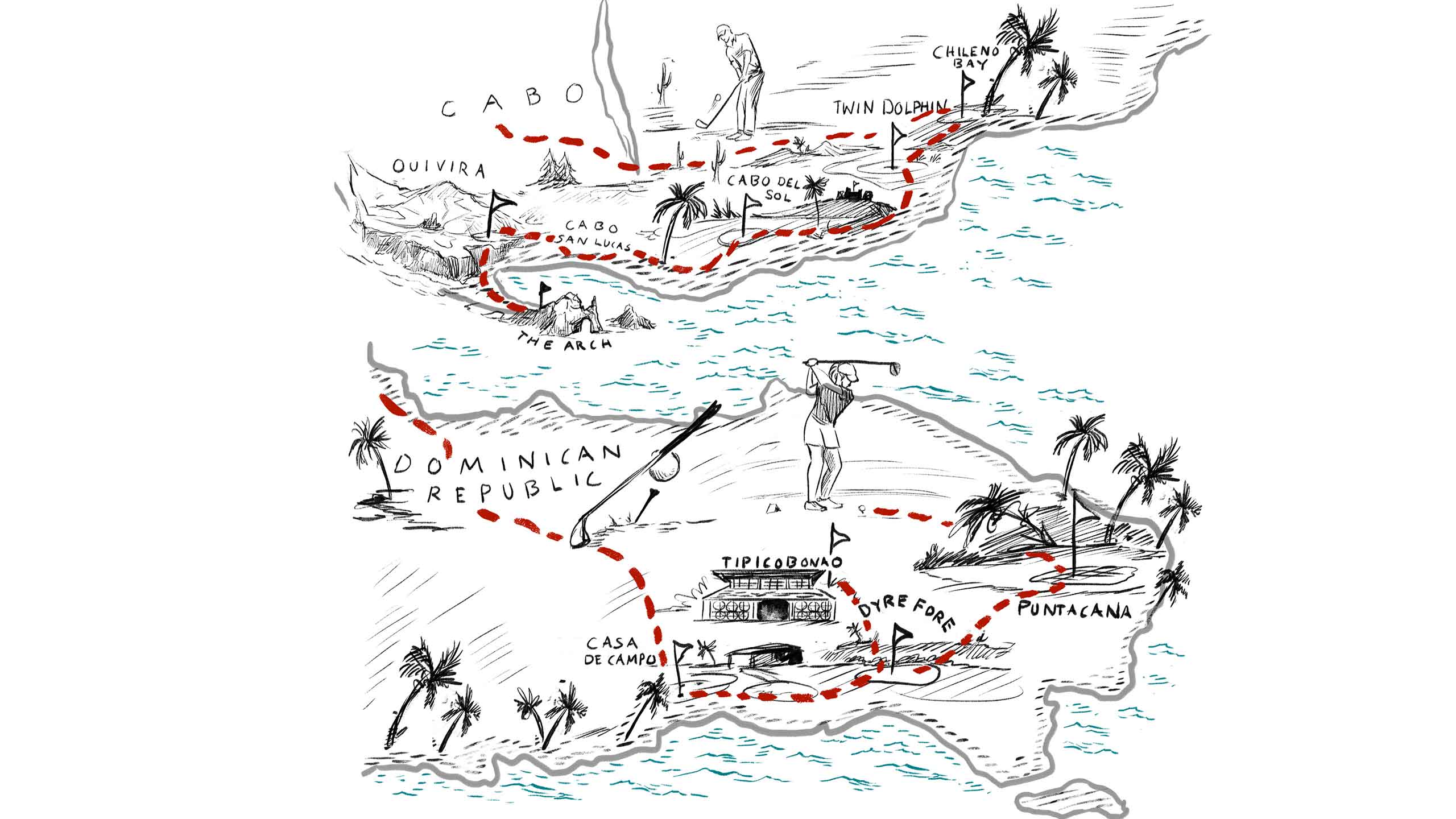 tropical vacation map