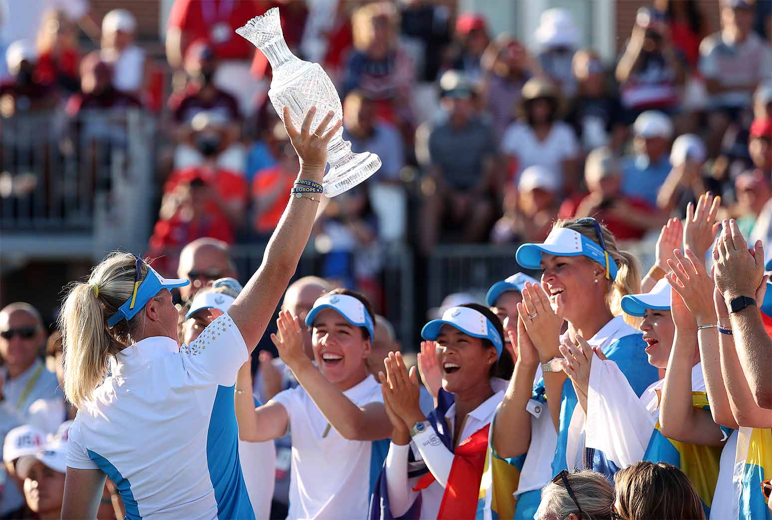 Europe celebrates winning the 2021 Solheim Cup.