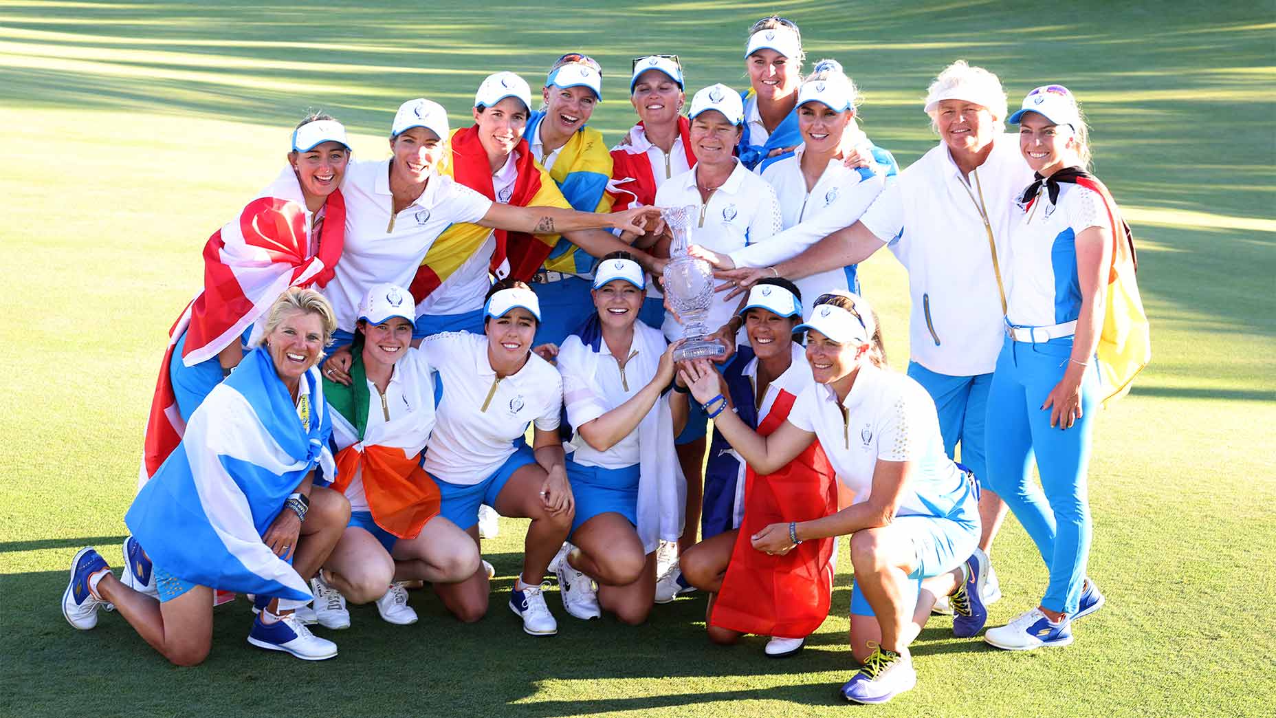 Europe celebrates winning the 2021 Solheim Cup.