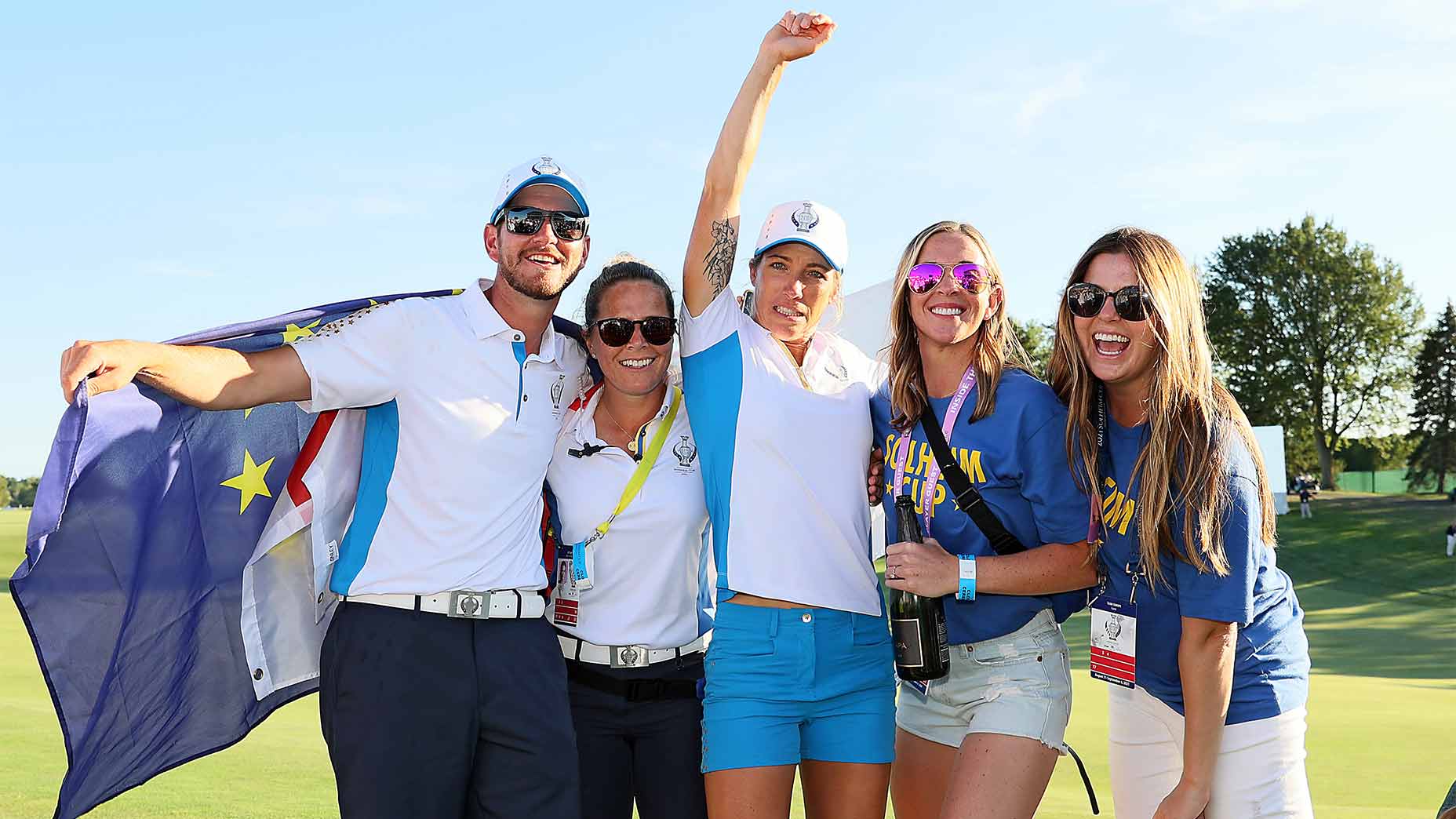 Europe celebrates winning the 2021 Solheim Cup.