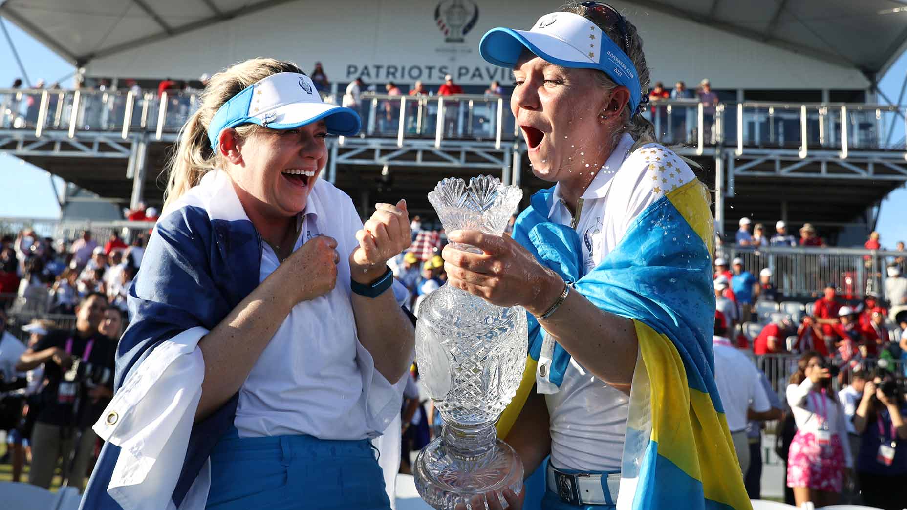 Europe celebrates winning the Solheim Cup.