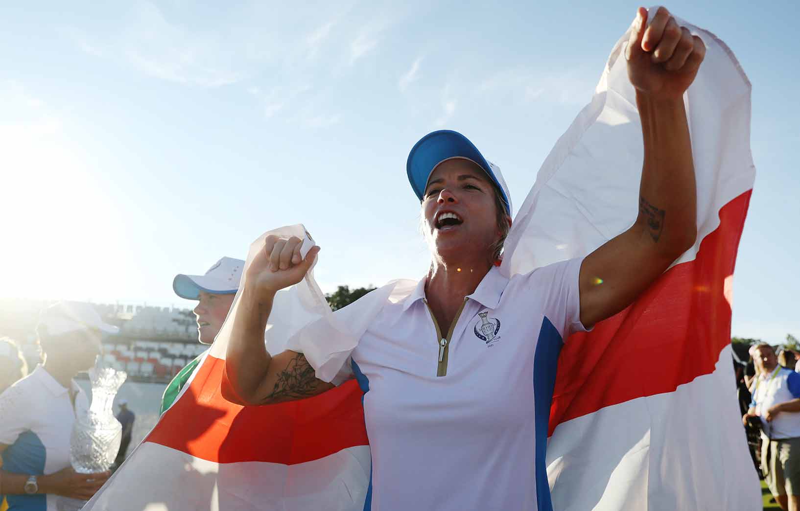 Europe celebrates winning the 2021 Solheim Cup.