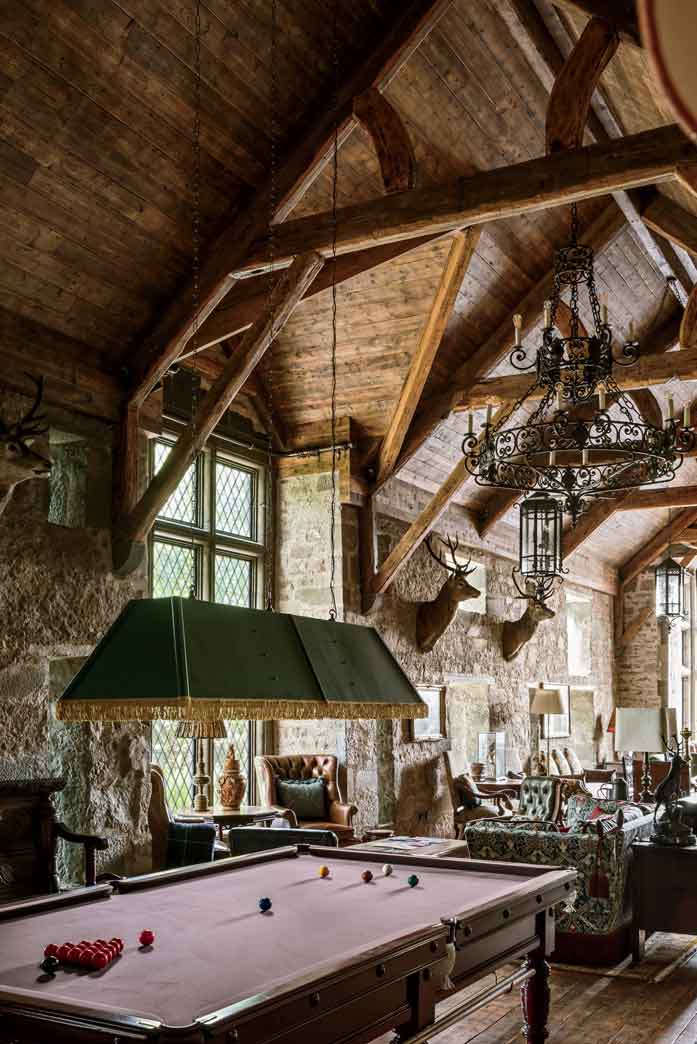 A view of Ardfin's billiards room