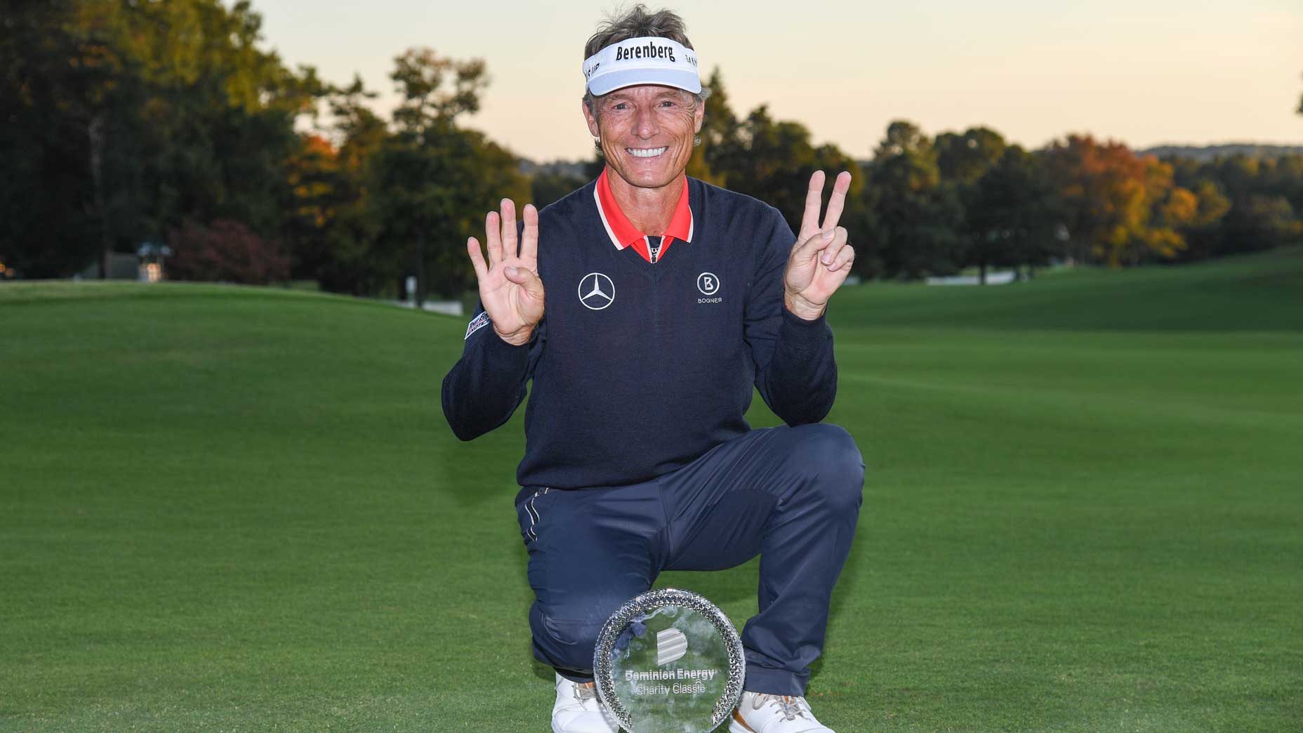 bernhard langer with trophy