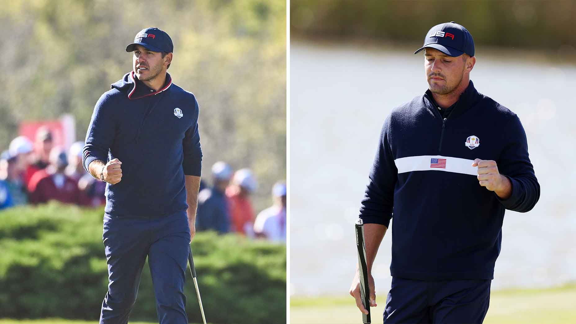 bryson dechambeau and brooks koepka fist pumping