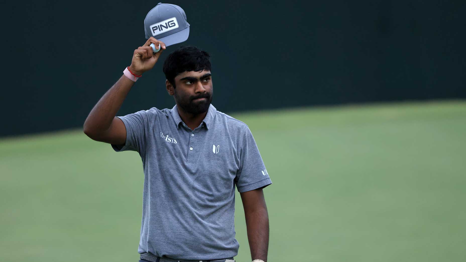 sahith theegala tips hat