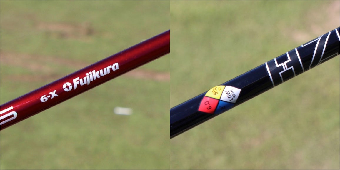 Davis Love III shaft flexes.