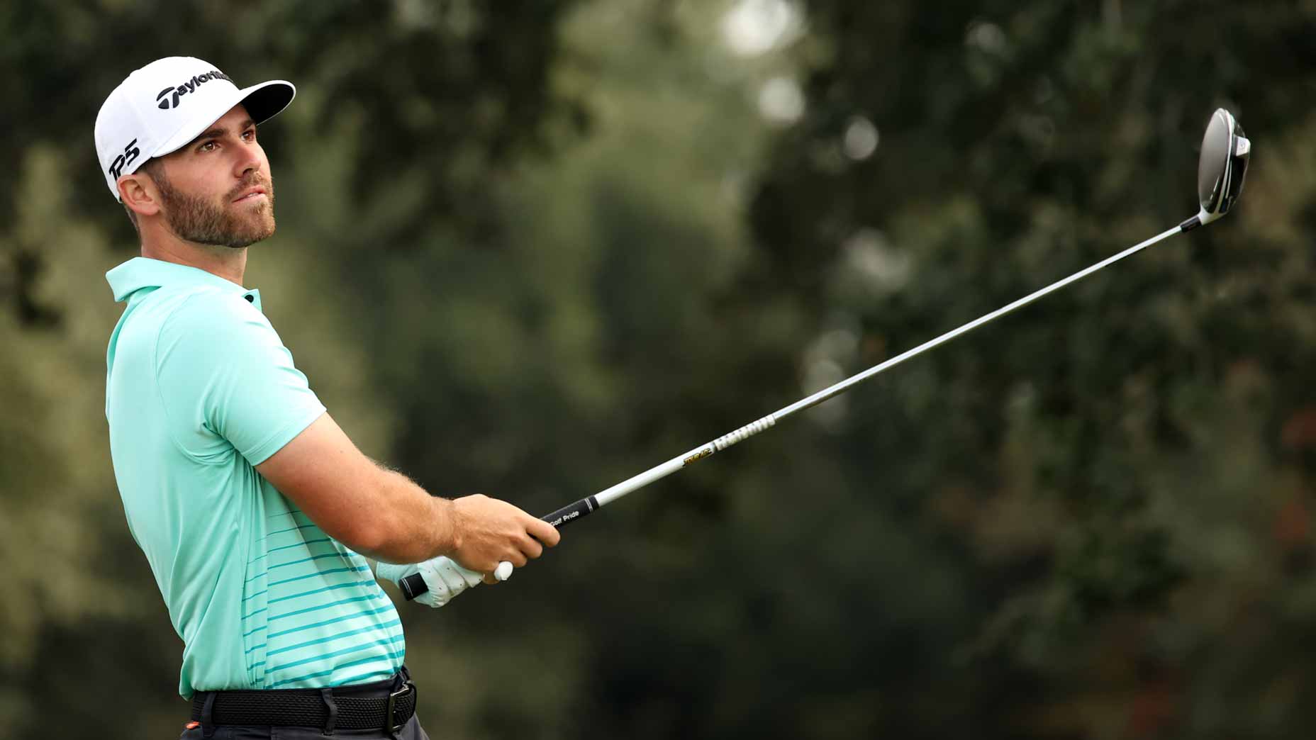 Matthew Wolff plays a shot during Round 1 at the 2021 Houston Open