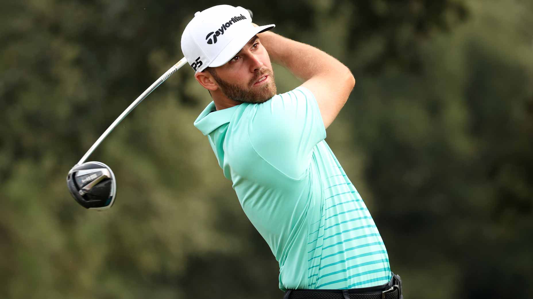 Matthew Wolff hits a drive during the first round of the 2021 Houston Open