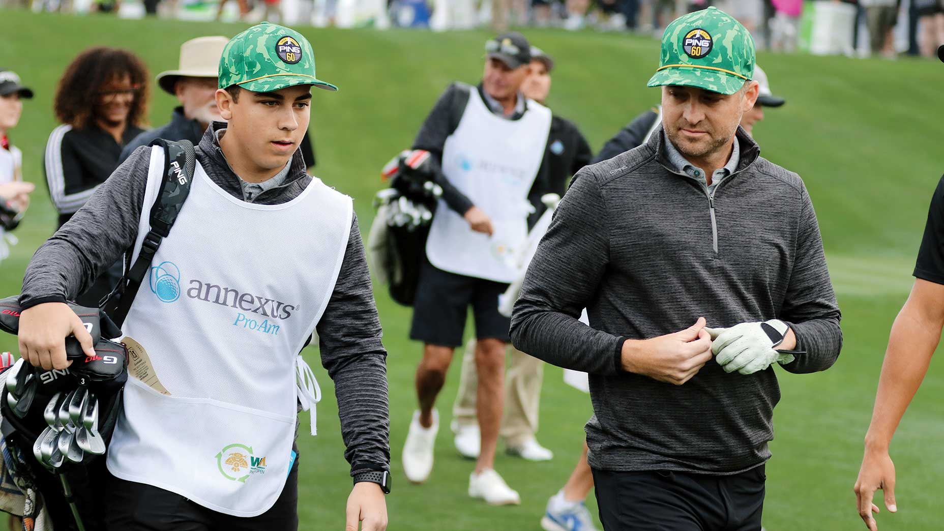 On the bag for John K., his next-gen son Sutherlund.